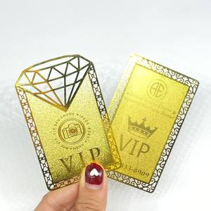 Logo de marque personnalisé personnalisé gravure au laser cartes de visite en métal doré galvanisé givré mat - Product Image 4