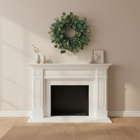 Couronne de porte artificielle en feuille verte, 1 pièce, décoration de maison artificielle d'eucalyptus