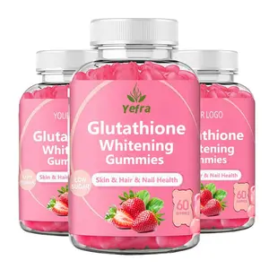 Glutathioneas Collagène bonbons gommeux biotine Anti-âge Glutathiones Gummies pour complément blanchissant pour la peau