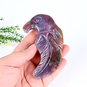Nouvelles sculptures en cristal de conception originale, vente en gros, plume de tête d'aigle en pierre précieuse naturelle pour la décoration - Product Image 4