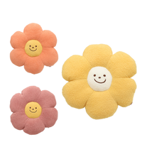 Coussin de siège extra large en peluche épaisse, motif fleur de dessin animé mignon, anti-stress, 100 % polyester, rond, pour la maison, le bureau, la voiture