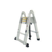 Échelle télescopique multifonctionnelle pliante en aluminium à 8 marches, design moderne, structure domestique combinée pour diverses utilisations