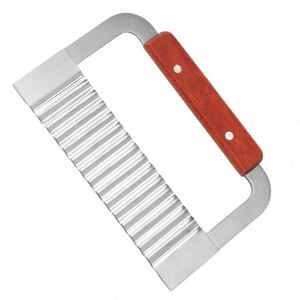 Kitchen Tool Stainless Steel Manual Wavy Knife Potato <b>Cutter</b> and French Fry Maker Wavy <b>Edged</b> Crinkle French Fry Potato <b>Cutter</b> - Product Image 1