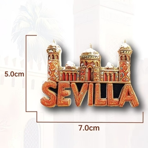 Imán de Resina 3D para Refrigerador con Diseño del Palacio de la <span class=keywords><strong>Alhambra</strong></span> de <span class=keywords><strong>Sevilla</strong></span>, España, Recuerdo Turístico Europeo - Product Image 2