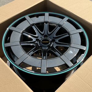 Jantes en alliage Wheelshome 8124F-<span class=keywords><strong>Carbon</strong></span> haute performance 22/23/24 pouces décalées 5-112 avec 66,56 noir + carbone pour <span class=keywords><strong>BBS</strong></span> - Product Image 4