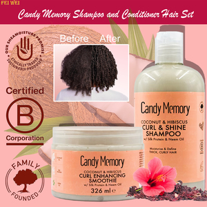 Champú para el Cuidado del Cabello de Marca Privada OEM, Champú para Cabello Rizado con Coco e Hibisco, Proteína de Seda, Aceite de Neem, Hidrata, Define y Engrosa el Cabello Rizado - Product Image 3