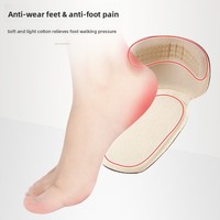 Sol Sepatu Hak Tinggi Wanita Busa Memori & Silikon Anti-aus Anti-jatuh Bantalan Tumit Tebal 4mm