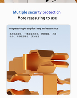 Multiprise certifiée UKCA à 6 prises avec interrupteurs, protection contre les surtensions 3250W, norme britannique BS 1363 13A 250V, pour maison et bureau