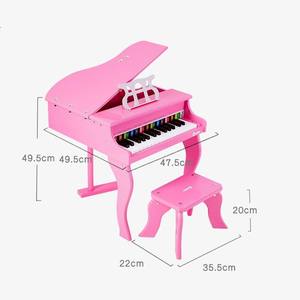 Piano en bois rose 30 touches pour enfants, lot mixte d'usine en gros, jouet musical éducatif pour cadeau et vente en gros - Product Image 5