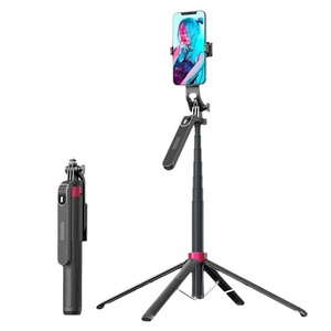 Yunteng Selfie Stick 1.8m Bluetooth Remote <b>Control</b> Foldable Aluminum Alloy Tripod <b>Stand</b> With Fill Light For Live Streaming - Product Image 2