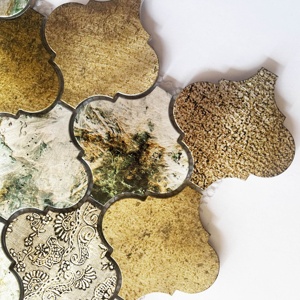 Azulejos de pared de <span class=keywords><strong>Color</strong></span> dorado de lujo de diseño moderno, salpicaduras de baño para cocina, baño, Villa, decoración Interior del hogar - Product Image 3