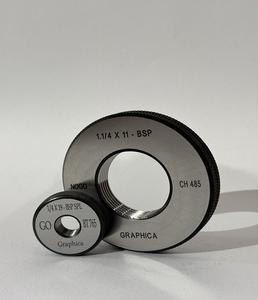 Jauges à anneaux BSP professionnelles pour la mesure des filets externes – Jauges de précision Go/No-Go pour le contrôle qualité industriel - Product Image 1