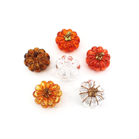 Halloween Outdoor Decor Led Mini Kunststoff Kürbis Lichter Dekoration für Indoor Party Tisch dekoration