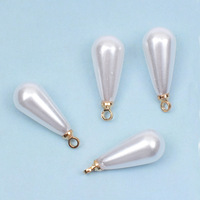 Bijoux à bricoler soi-même faits à la main accessoires de fabrication blanc goutte d'eau forme Imitation perle pendentif breloque
