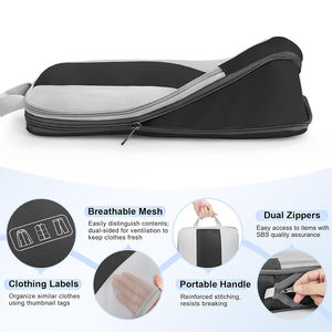 Moda 10-Piece Organizador bagagem portátil com <span class=keywords><strong>Shoe</strong></span> Pouch Lavanderia Sack Embalagem Cubos para viagens em família - Product Image 4