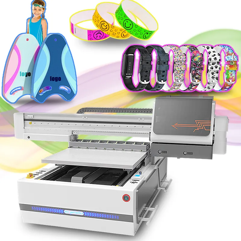 מדפסת UV DTF העדכנית ביותר 6090 מדפסת UV הדפסת לכה סרט צמיד עט צמיד עט צלחת UV מדפסת שטוחה