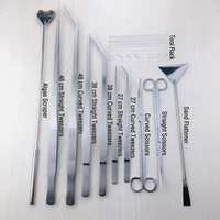 Pince d'aquarium en acier inoxydable de 27 cm à pointe droite, outils d'aquascaping pour l'aménagement et la décoration de l'aquarium et du salon