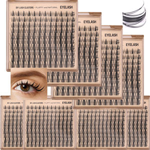 Cils personnalisables DIY <span class=keywords><strong>Manga</strong></span> Cluster 10-18mm MIX Longueur D Curl Fan Eyelashes - Product Image 5