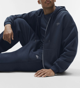 Men Solid Color Full Zip up <strong>Hoodie</strong> Oversized Embroidery Logo Fleece Hooded Jacket Custom Label Wholesale Factory - Product Image 1