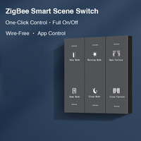 Prise intelligente Wi-Fi/ZigBee avec design grand panneau, contrôle vocal sans fil, qualité hôtelière, télécommande et activation vocale