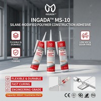 INGADA MS-10 Adhésif polymère hybride MS tout usage, sans clou, haute adhérence, mastic multi-usages pour la construction et le bricolage domestique