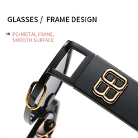Nouvelles lunettes de soleil carrées à monture dorée tendance pour femmes et hommes, style coréen en métal rond, lunettes carrées GM de petite taille