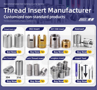 Insertos de Rosca Helicoidal Extra Largos, Acero Inoxidable 304, Certificación ISO 9001, M2 a M12 y 3.5D 4D 4.5D 5D 5.5D 6D 7D