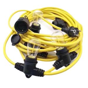 <b>E27</b> <b>Lamp</b> <b>Holder</b> String Light Wire 1.5 Sqmm Eu Plug 220V Plastic Bulb <b>Holder</b> Screw Type Convenient Outdoor Use - Product Image 1