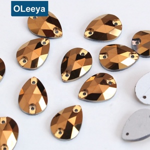 Hot Popular New Purple Teardrop Flatback Glass Sew on Rhinestones for <b>Clothes</b> - Product Image 4