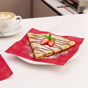 Custom Packing <b>Paper</b> Printed logo <b>Wrapping</b> <b>Paper</b> Greaseproof Disposable Oil Proof Liner <b>Paper</b> for Bakery Snack Hamburger - Product Image 4
