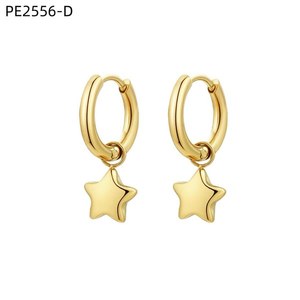 Pendientes de aro Amy Amy Star chapados en plata para mujer, regalo de joyería de moda - Product Image 2