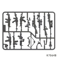 En gros, Ensemble de blocs de construction DIY pour modèles de pistolets miniatures MOC, figurines SWAT et figurines en briques