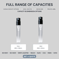 Flacon de parfum échantillon 2 ml, faible MOQ, magnifique atomiseur en verre, flacon de parfum 1,5 ml