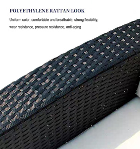 आउटडोर रतन गार्डन फर्नीचर स्टील केडी रतन/विकर सोफे सेट - Product Image 5