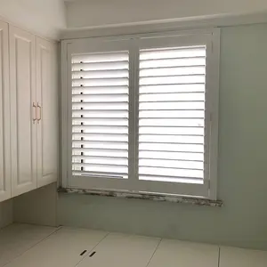 Factory Direct Plantation Shutters White Sunscreen Horizontal Louver Plantation Shutters