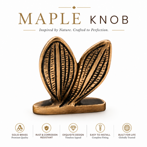 MAPLE Premium Brass Cabinet Knob Classic Furniture Hardware for Drawer <b>Wardrobe</b> Cupboard Kitchen Cabinet Elegant Design - Product Image 2