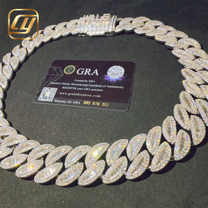 Collar de Plata de Ley 925 con Eslabones Cubanos Miami Iced Out, Diamantes Moissanita VVS Certificados GRA, 26MM, Estilo Hip Hop - Product Image 4