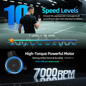 Pistola Masajeadora Facial Muscular Profesional de 4 Cabezales con Vibración para Tejido Profundo y Masaje Corporal Deportivo - Product Image 3