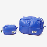 Étui de maquillage imperméable personnalisé avec motif de lettres, tendance, pour voyage, pochette portable, sac de maquillage en nylon écologique
