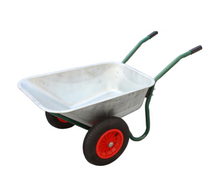 <span class=keywords><strong>Brouette</strong></span> à deux <span class=keywords><strong>roues</strong></span> en métal, <span class=keywords><strong>brouette</strong></span> de jardin, chariot de jardin, 100L, 160kg - Product Image 1