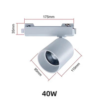 Lámpara de Riel LED COB con Enfoque Ajustable, Ángulo de Haz Variable, Antideslumbrante, Alto CRI RA≥90, para Tiendas de Moda e Iluminación de Exhibiciones de Arte