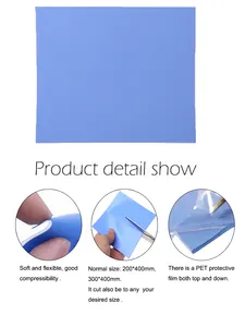 Thermal Pads Pliable Durable Blue Electric Conductive Silicone Sheet For Electronics
