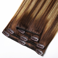 Extensions de cheveux naturels Balayage à clipser, qualité vierge originale, cuticules alignées, prix de gros usine