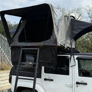 Carpa de techo rígida de aluminio con apertura lateral, bolsa de almacenamiento de aluminio, dos habitaciones, carpa de techo para coche con escalera y apertura lateral - Product Image 6