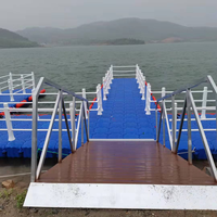 Pont flottant modulaire en HDPE de l'usine Botai, ponton flottant facile à assembler, pont flottant 500x500x400mm, protection UV pour la pêche
