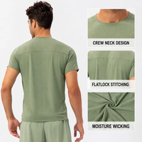 T-shirt de sport respirant et anti-transpiration à séchage rapide pour homme, avec logo personnalisé, 180g, idéal pour la course, le fitness et la gym