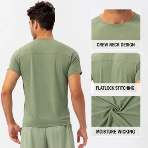 T-shirt Sportiva Personalizzata con Logo, 180g, Traspirante, Assorbente, ad Asciugatura Rapida <span class=keywords><strong>per</strong></span> Uomo - Corsa, Fitness, Palestra - Product Image 2