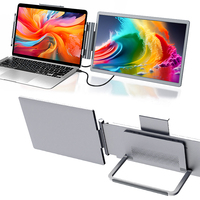 Moniteur LCD portable triple 14 pouces, dalle IPS 1920*1200P, conception brevetée Tri Extender, double Type-C, USB 3.0, haut-parleur intégré