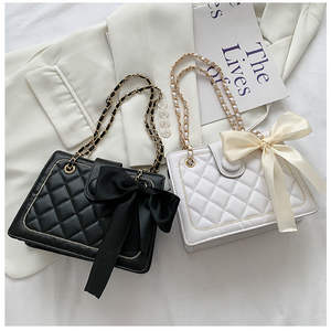 HOT Bolso de mujer de moda Textura de moda Ling Cadena de celosía Bolso de mujer Bufanda de seda Bolsos de un solo hombro para axilas. Z0161 - Product Image 2