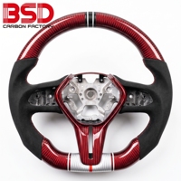 Volant en fibre de carbone forgé adapté aux Infiniti Q50 Q60 2013-2022, personnalisation du moyeu de volant sport en cuir de haute qualité
